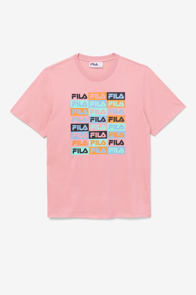 Fila T Skjorte Herre Rosa Broden 261053-NFI